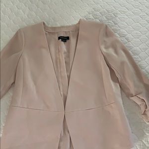 Marciano open back blazer in Blush.